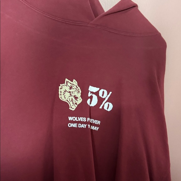 Red Hoodie with Graphic Print